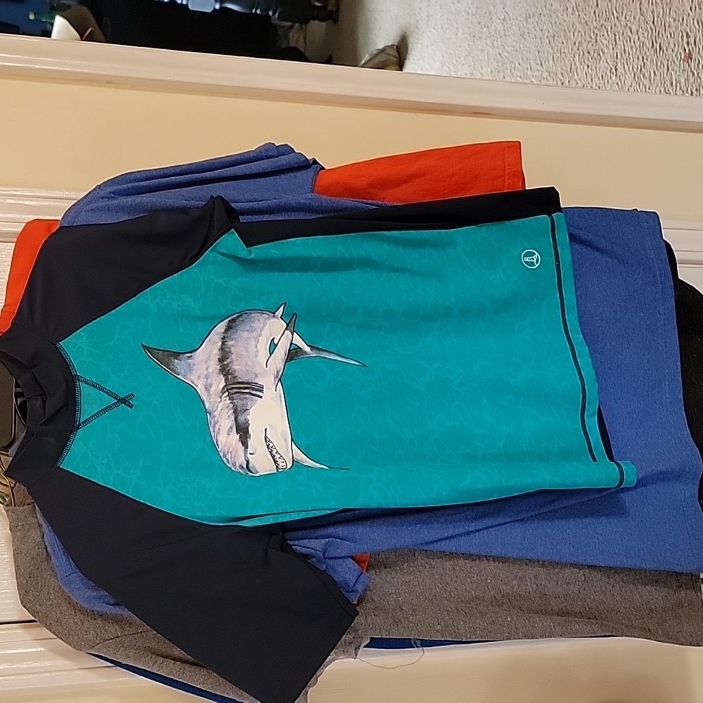Boys lands end swim shirt
